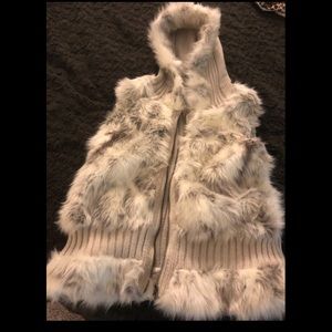 Jessica Simpson fur vest